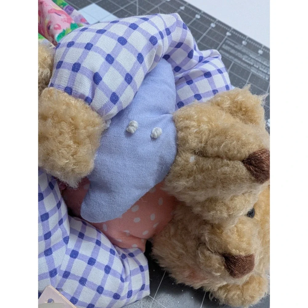 Hallmark Hyacinth & Cuddlesworth Mother Baby Teddy Bear Plush Floral Dress‎ tags